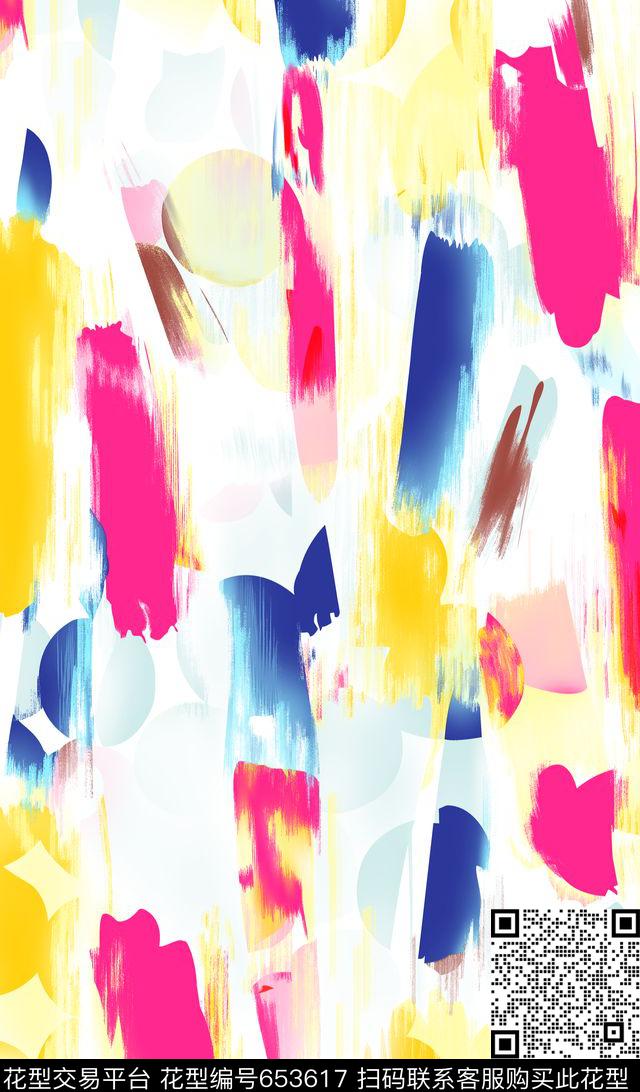 数码花不规则几何抽象几何数码印花华亿平台下载（图片编号: 653617） - 瓦栏（Walan）