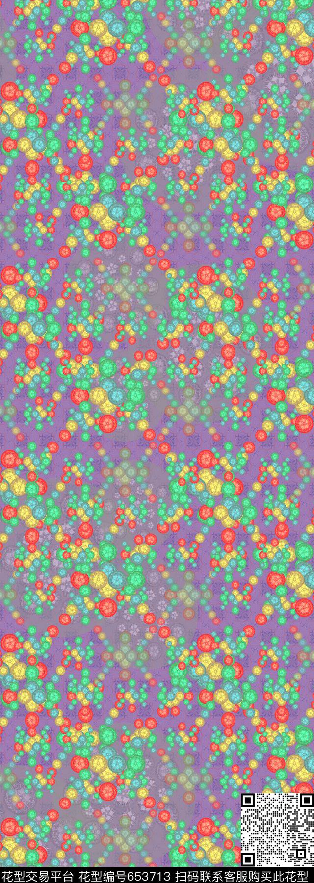 多色可选图案花卉丝巾围巾秀场数码印花华亿平台下载（图片编号: 653713） - 瓦栏（Walan）