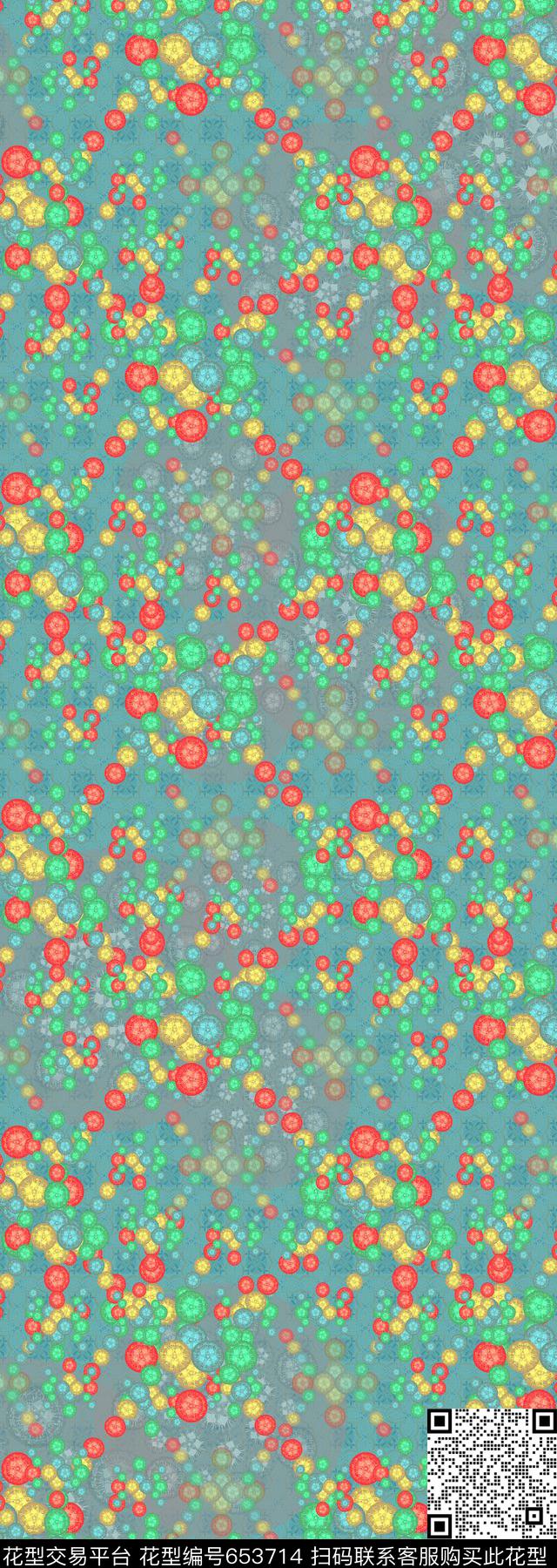 多色可选图案花卉丝巾围巾秀场数码印花华亿平台下载（图片编号: 653714） - 瓦栏（Walan）