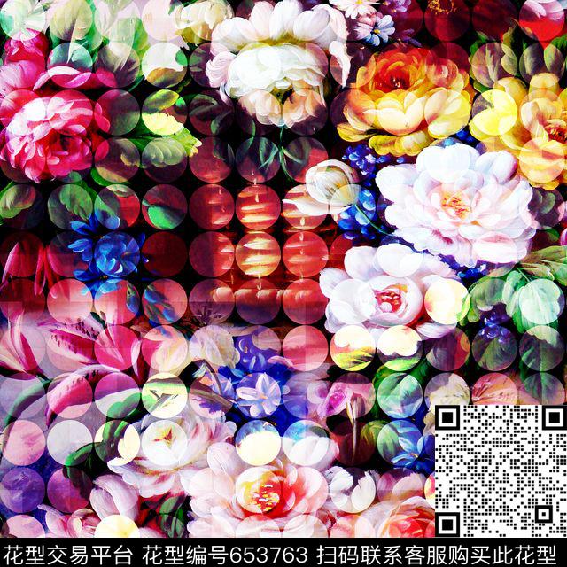 零点--女装数码花卉数码印花华亿平台下载（图片编号: 653763） - 瓦栏（Walan）
