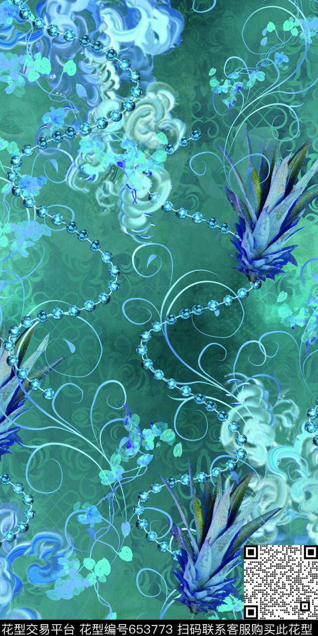 tropical2017pearls数码印花华亿平台下载（图片编号: 653773） - 瓦栏（Walan）