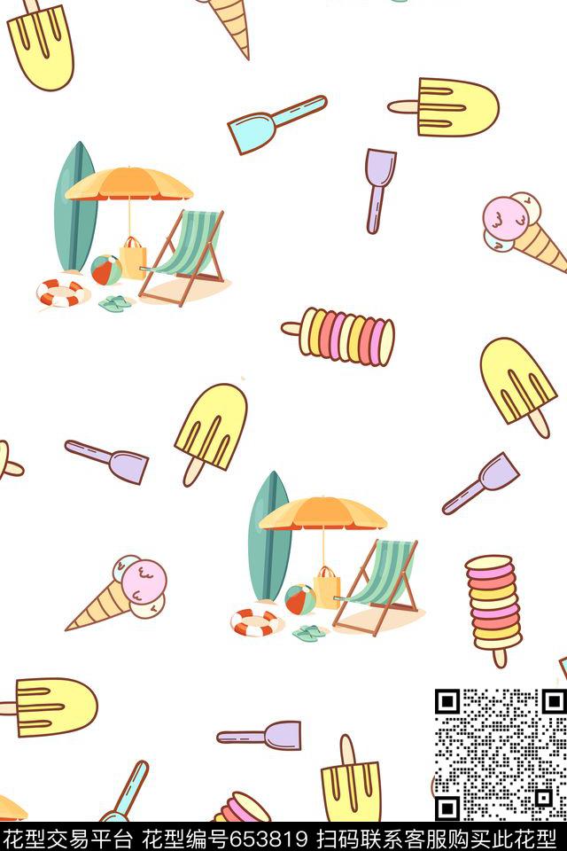 泳装童装卡通传统印花华亿平台下载（图片编号: 653819） - 瓦栏（Walan）