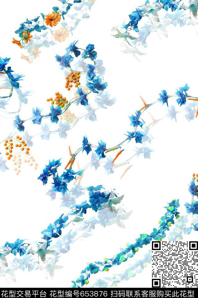 满版泳装小花数码印花华亿平台下载（图片编号: 653876） - 瓦栏（Walan）