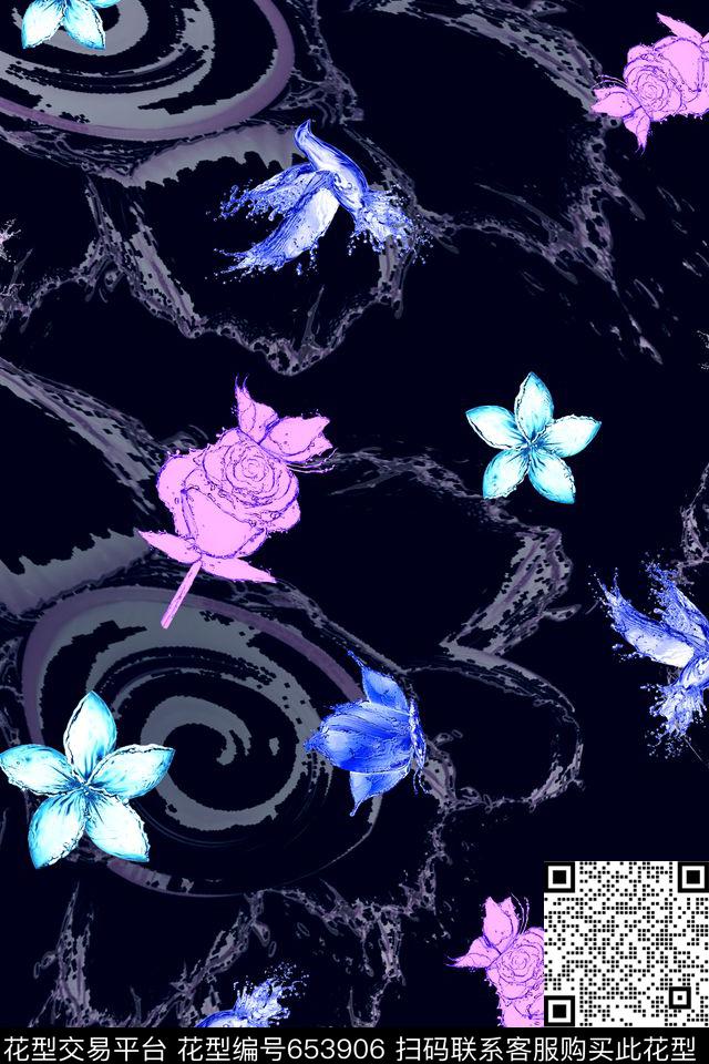 水之花鸟数码印花华亿平台下载（图片编号: 653906） - 瓦栏（Walan）