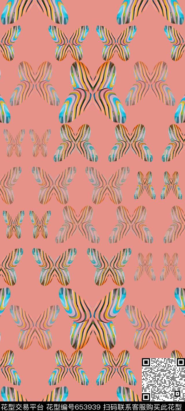 创意花卉丝巾围巾秀场鸟昆虫图案数码印花华亿平台下载（图片编号: 653939） - 瓦栏（Walan）