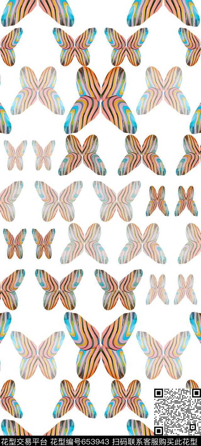 创意花卉丝巾围巾秀场鸟昆虫图案数码印花华亿平台下载（图片编号: 653943） - 瓦栏（Walan）