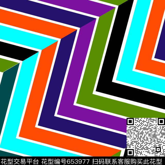 不规则几何色块几何数码印花华亿平台下载（图片编号: 653977） - 瓦栏（Walan）