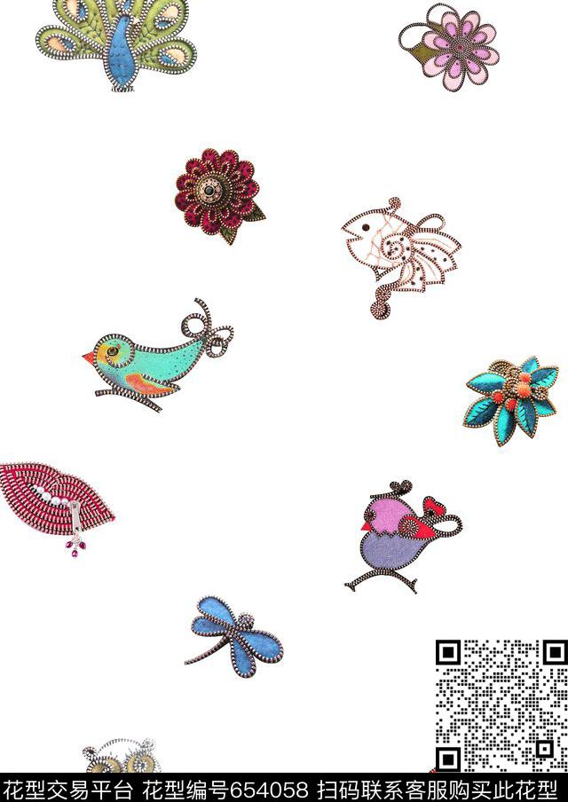 嘴唇趣味数码印花华亿平台下载（图片编号: 654058） - 瓦栏（Walan）