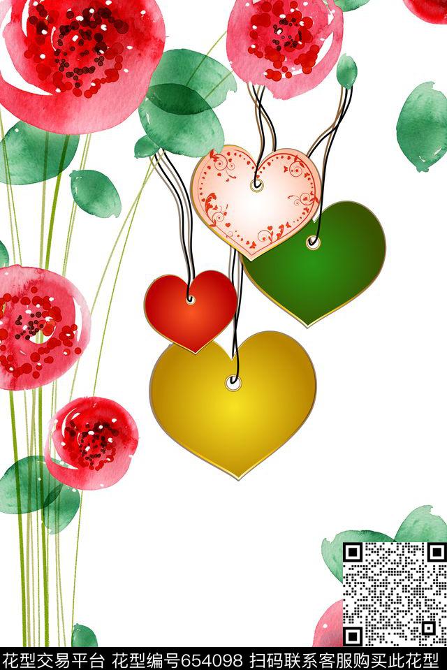趣味樱桃乱花数码印花华亿平台下载（图片编号: 654098） - 瓦栏（Walan）