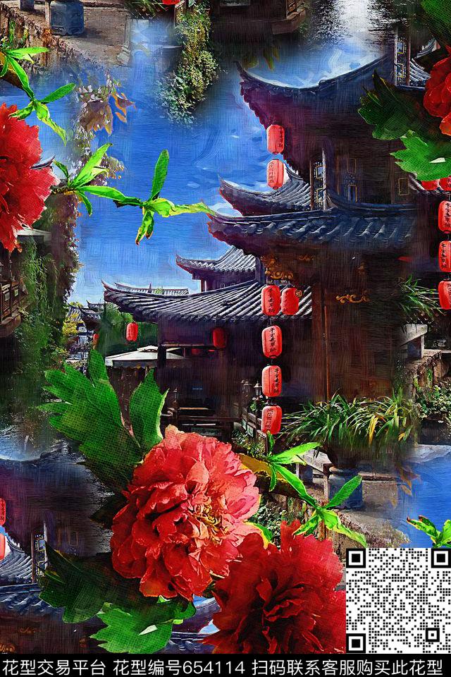 民族风中国风数码印花华亿平台下载（图片编号: 654114） - 瓦栏（Walan）