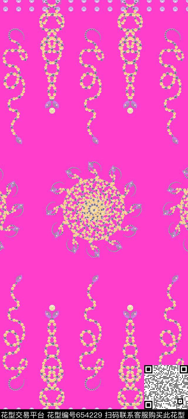 L.D~手绘丝巾披肩数码印花华亿平台下载（图片编号: 654229） - 瓦栏（Walan）