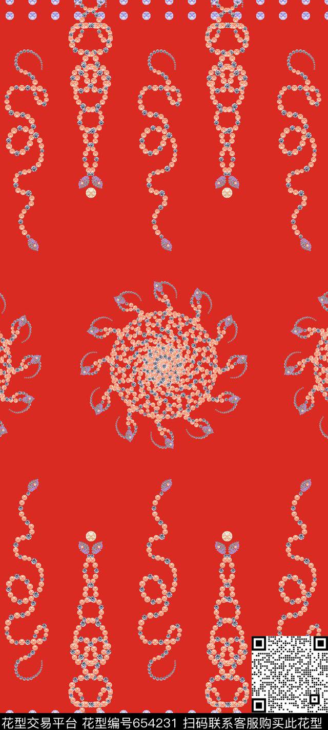 L.D~手绘丝巾披肩数码印花华亿平台下载（图片编号: 654231） - 瓦栏（Walan）