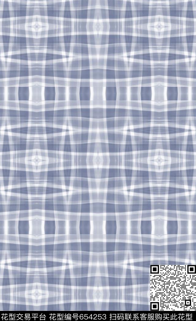 创意格子格子图案渐变多色数码印花华亿平台下载（图片编号: 654253） - 瓦栏（Walan）