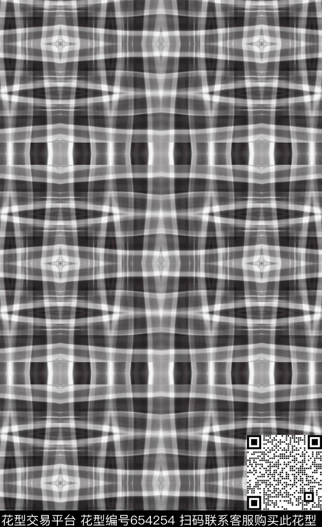 创意格子格子图案渐变多色数码印花华亿平台下载（图片编号: 654254） - 瓦栏（Walan）