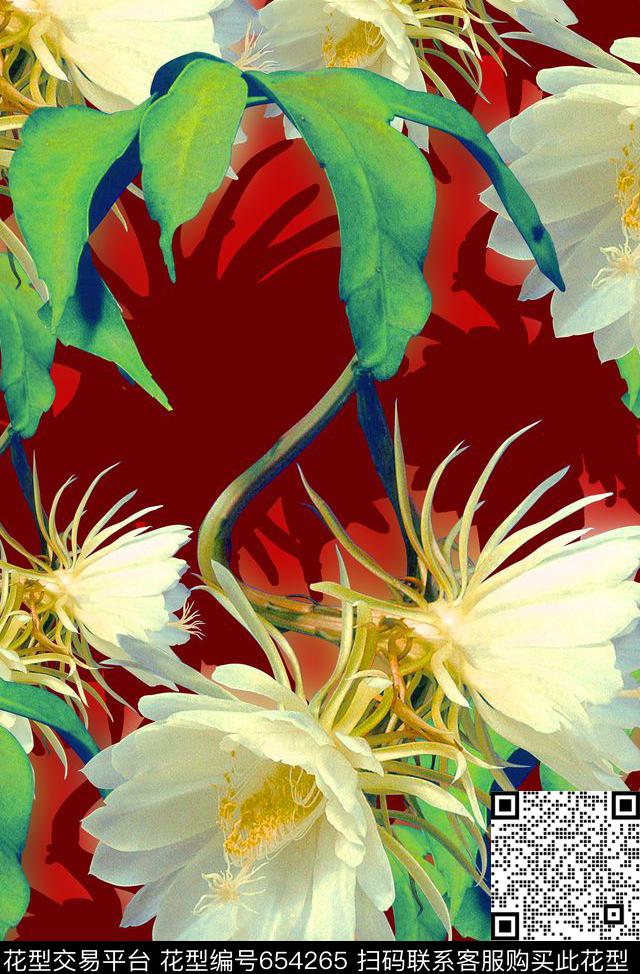 时尚抽象手绘3D花卉数码印花时尚潮流女装裙子外套夹克卫衣植物印花时尚国际大牌复古纹理花朵数码印花数码印花华亿平台下载（图片编号: 654265） - 瓦栏（Walan）