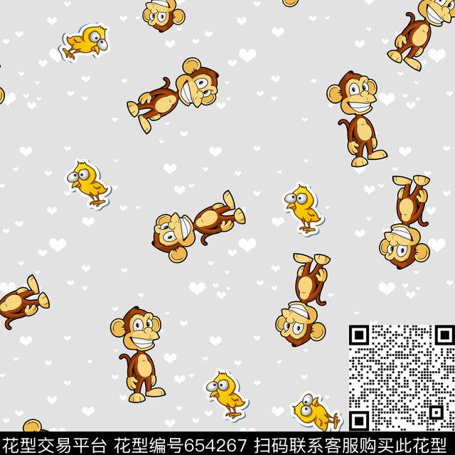 卡通童装大嘴猴传统印花华亿平台下载（图片编号: 654267） - 瓦栏（Walan）