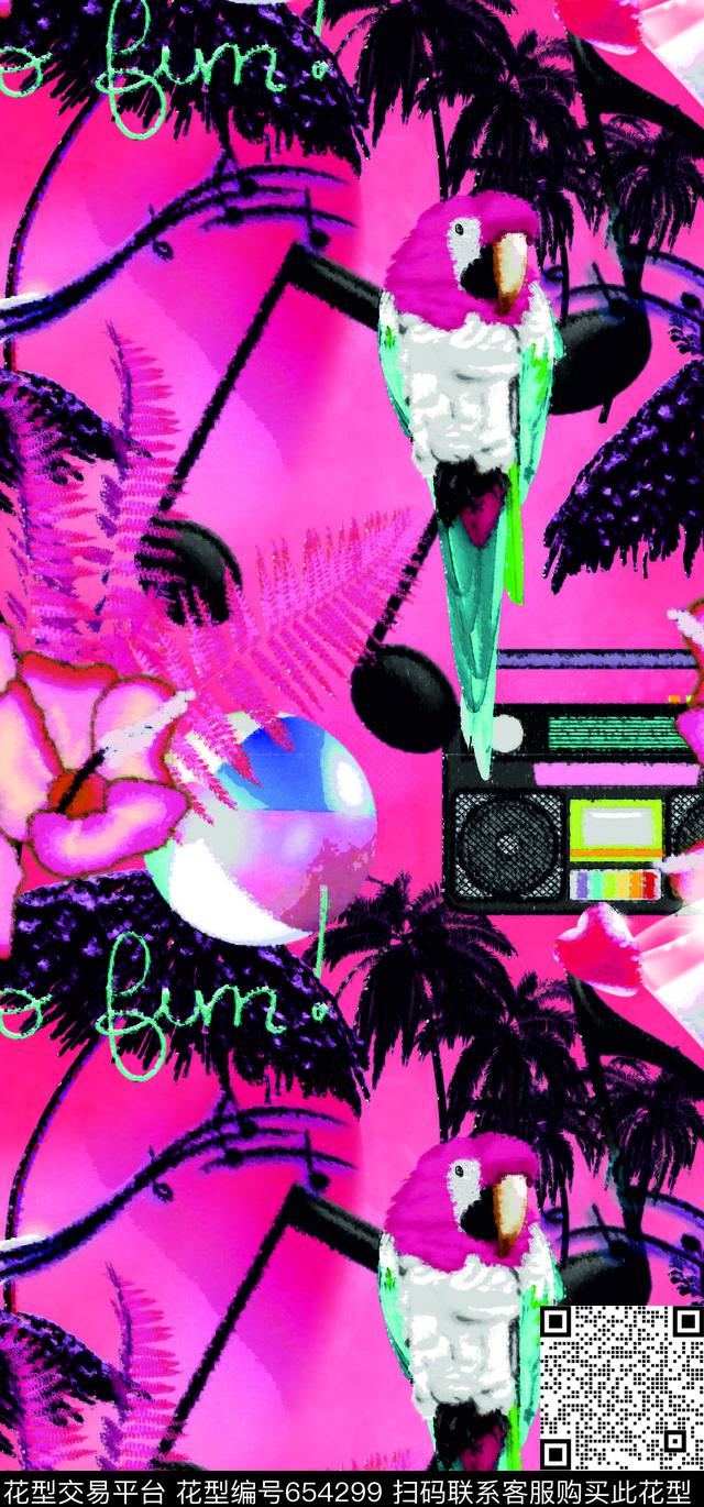 watercolortropicalmusic数码印花华亿平台下载（图片编号: 654299） - 瓦栏（Walan）