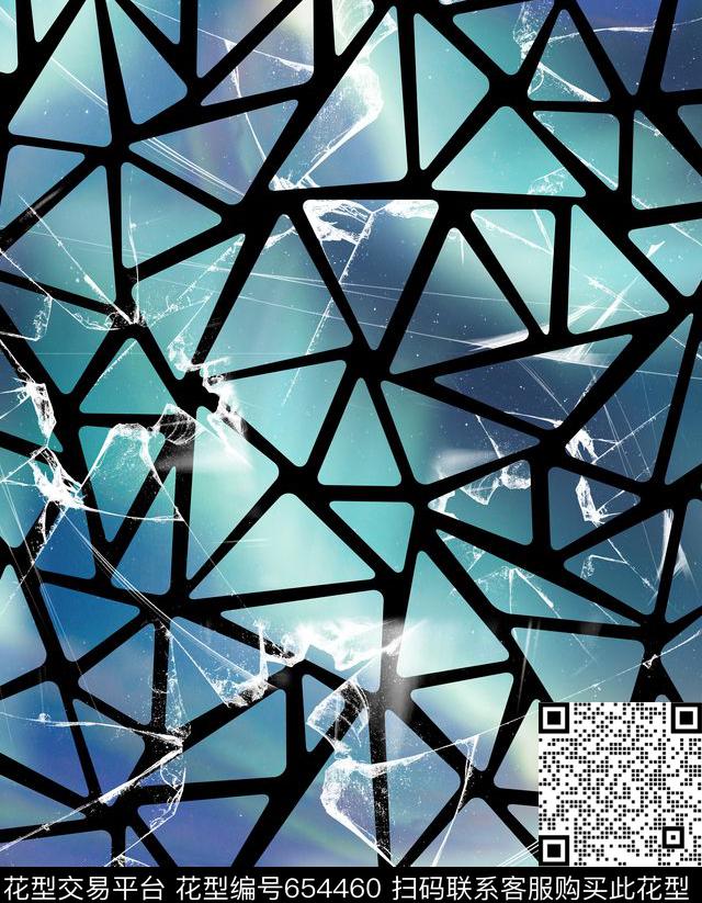 几何极光玻璃数码印花华亿平台下载（图片编号: 654460） - 瓦栏（Walan）
