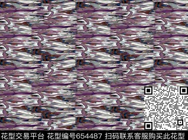 油画肌理艺术画女装华亿平台数码印花华亿平台下载（图片编号: 654487） - 瓦栏（Walan）