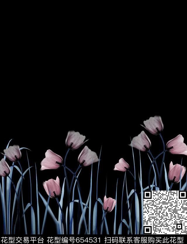 女装连衣裙定位图案雪纺数码印花华亿平台下载（图片编号: 654531） - 瓦栏（Walan）