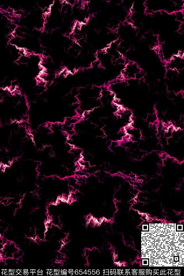 闪电星空抽象数码印花华亿平台下载（图片编号: 654556） - 瓦栏（Walan）