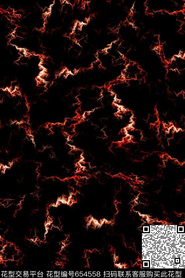 闪电星空抽象数码印花华亿平台下载（图片编号: 654558） - 瓦栏（Walan）