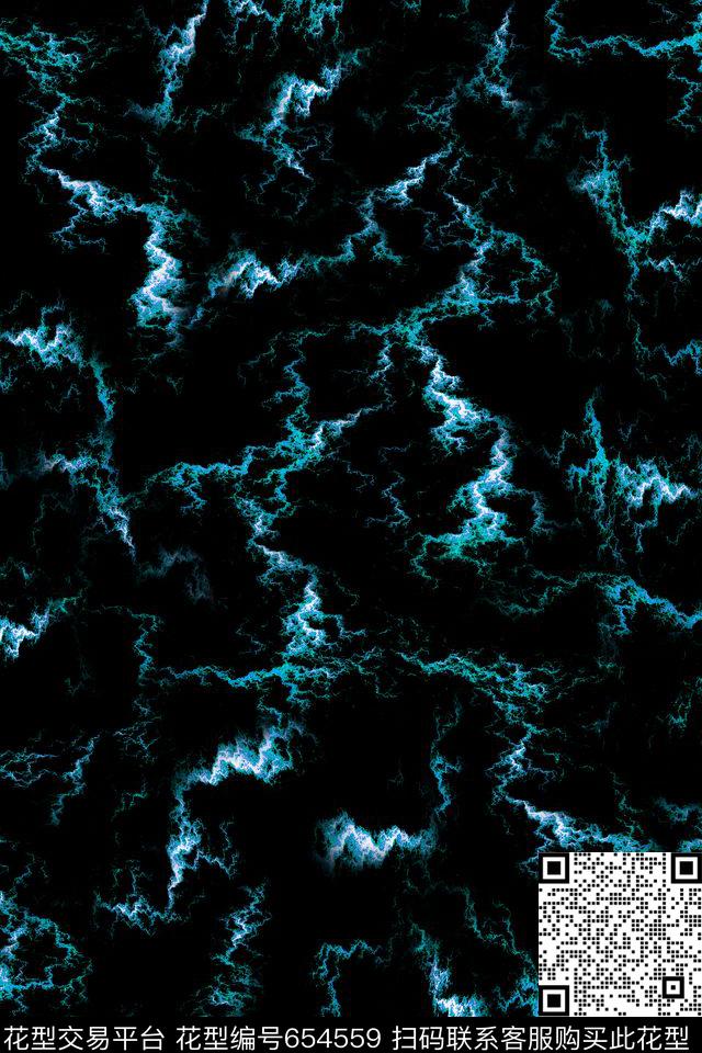 闪电星空抽象数码印花华亿平台下载（图片编号: 654559） - 瓦栏（Walan）