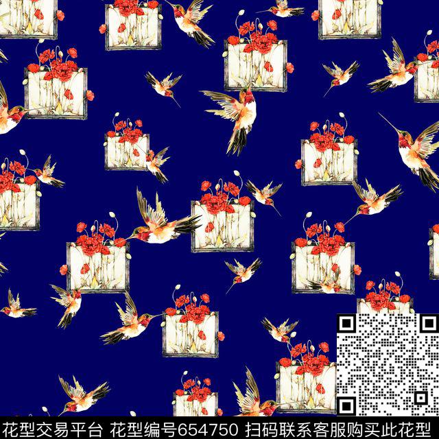 花鸟花卉花窗数码印花华亿平台下载（图片编号: 654750） - 瓦栏（Walan）