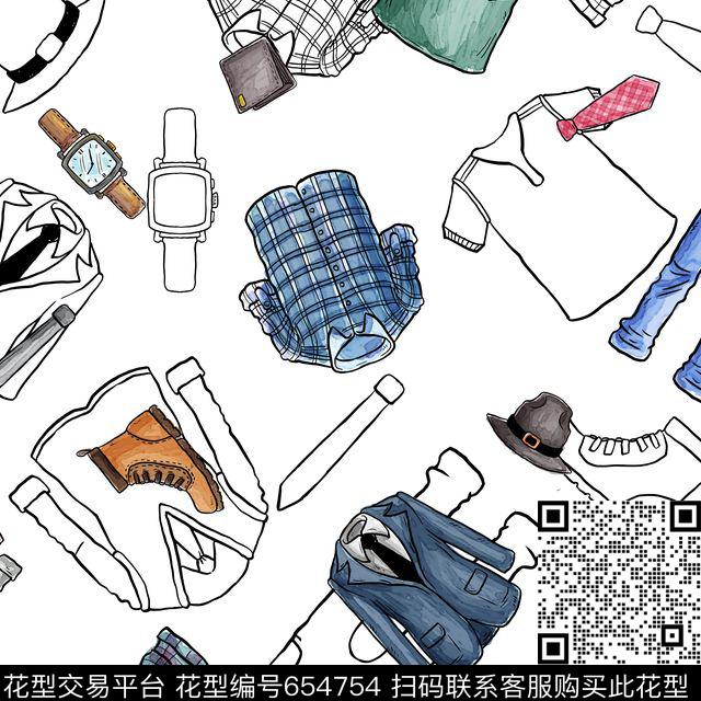 手绘、服装、服饰数码印花华亿平台下载（图片编号: 654754） - 瓦栏（Walan）