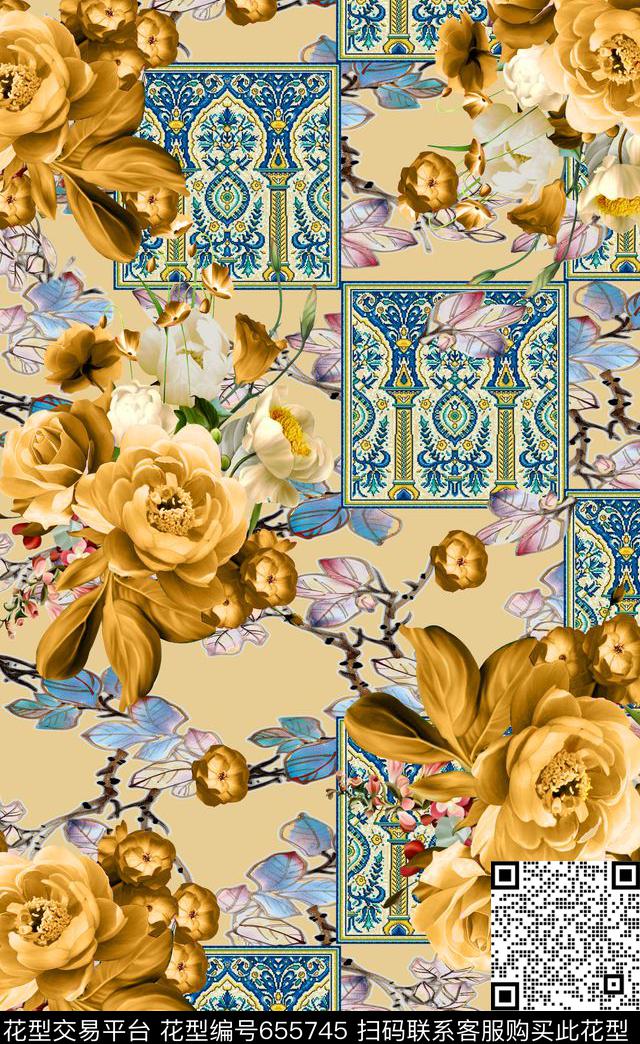 flower迪拜花卉数码印花华亿平台下载（图片编号: 655745） - 瓦栏（Walan）