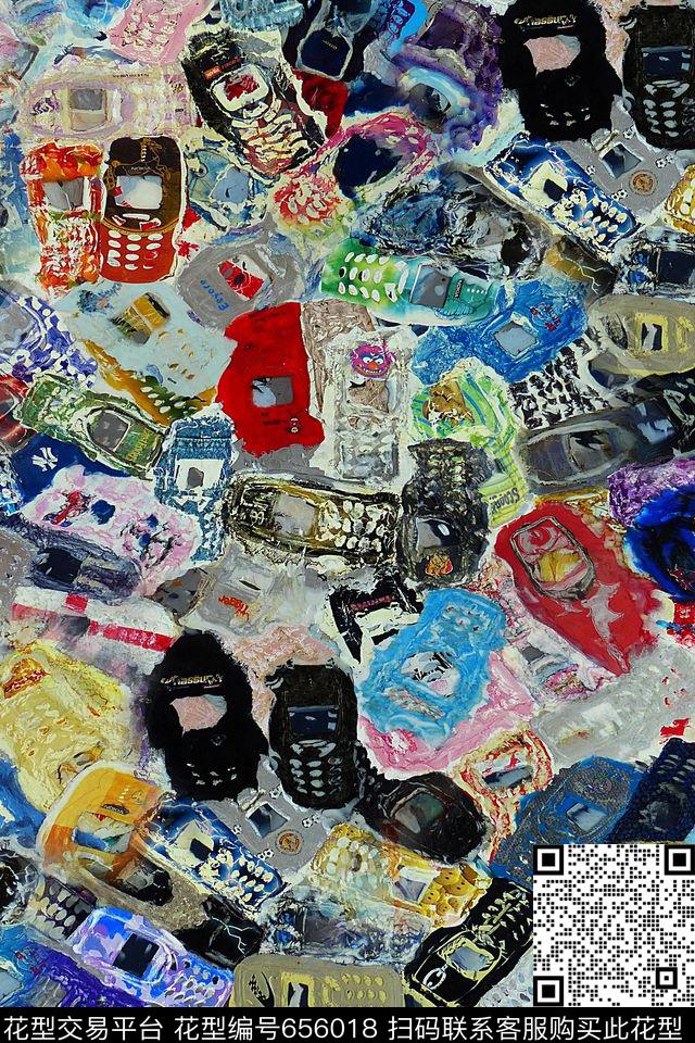 手机抽象数码印花华亿平台下载（图片编号: 656018） - 瓦栏（Walan）