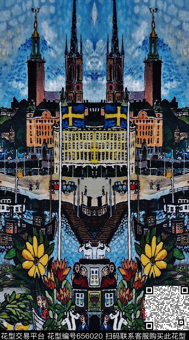 风景港口城市数码印花华亿平台下载（图片编号: 656020） - 瓦栏（Walan）