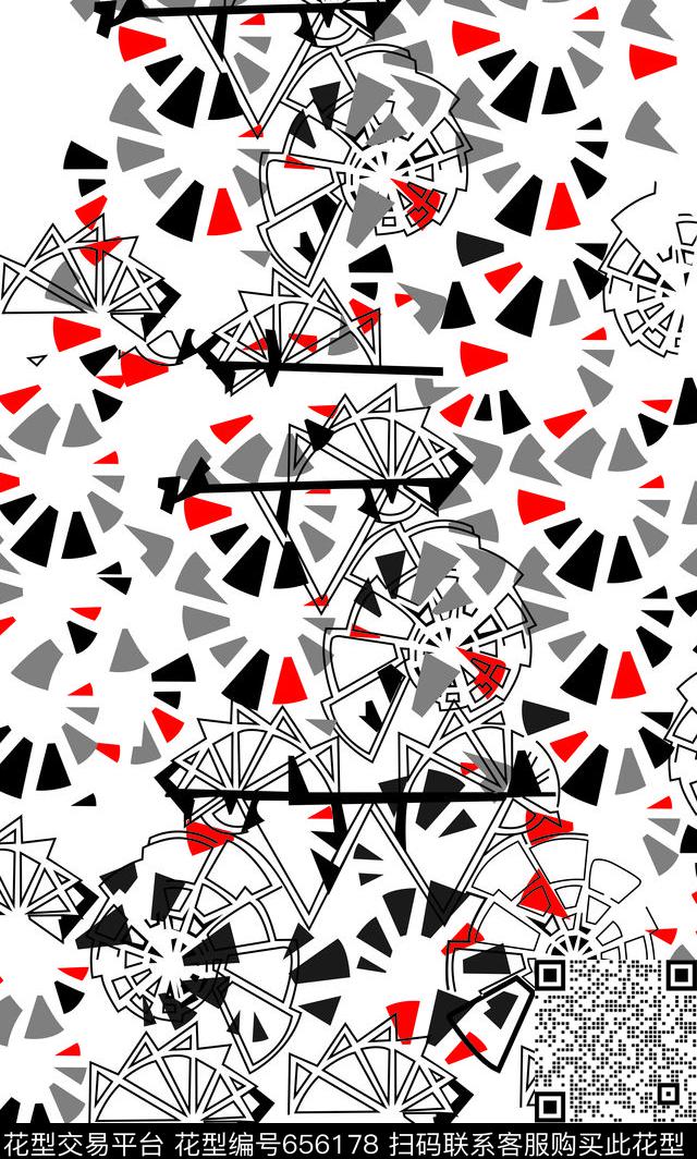 不规则几何潮牌几何华亿平台传统印花华亿平台下载（图片编号: 656178） - 瓦栏（Walan）