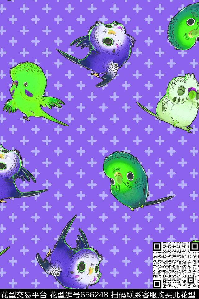 鹦鹉卡通童装数码印花华亿平台下载（图片编号: 656248） - 瓦栏（Walan）