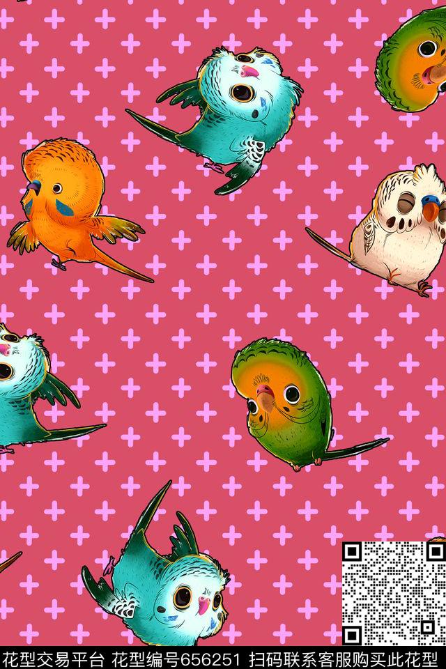 鹦鹉卡通童装数码印花华亿平台下载（图片编号: 656251） - 瓦栏（Walan）