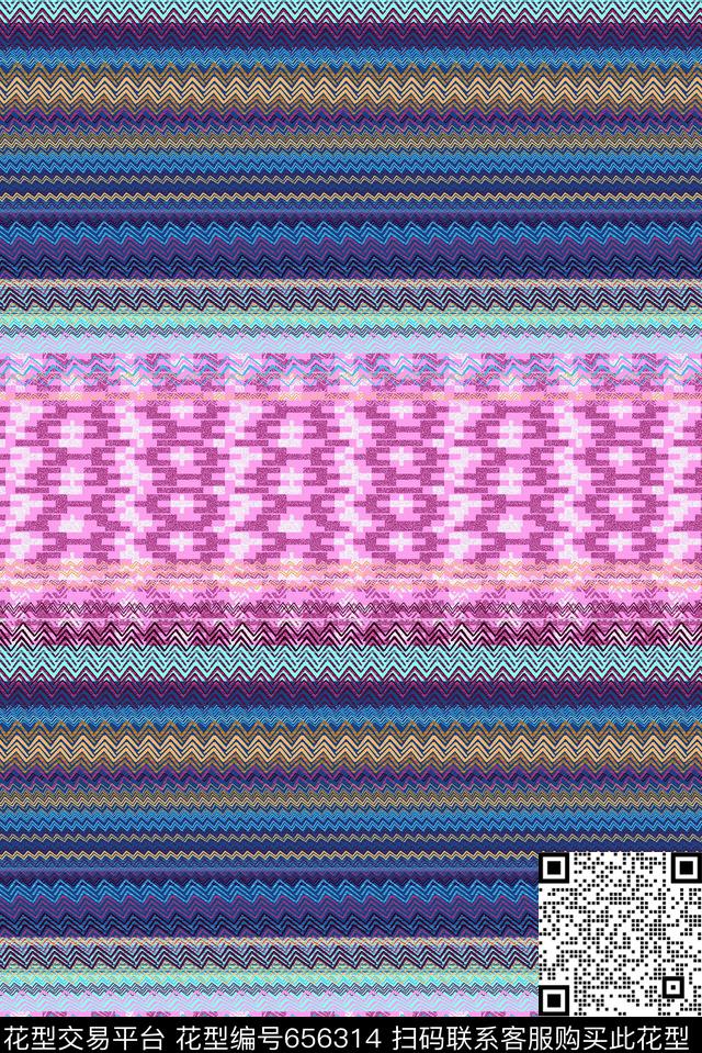 条纹几何数码印花华亿平台下载（图片编号: 656314） - 瓦栏（Walan）