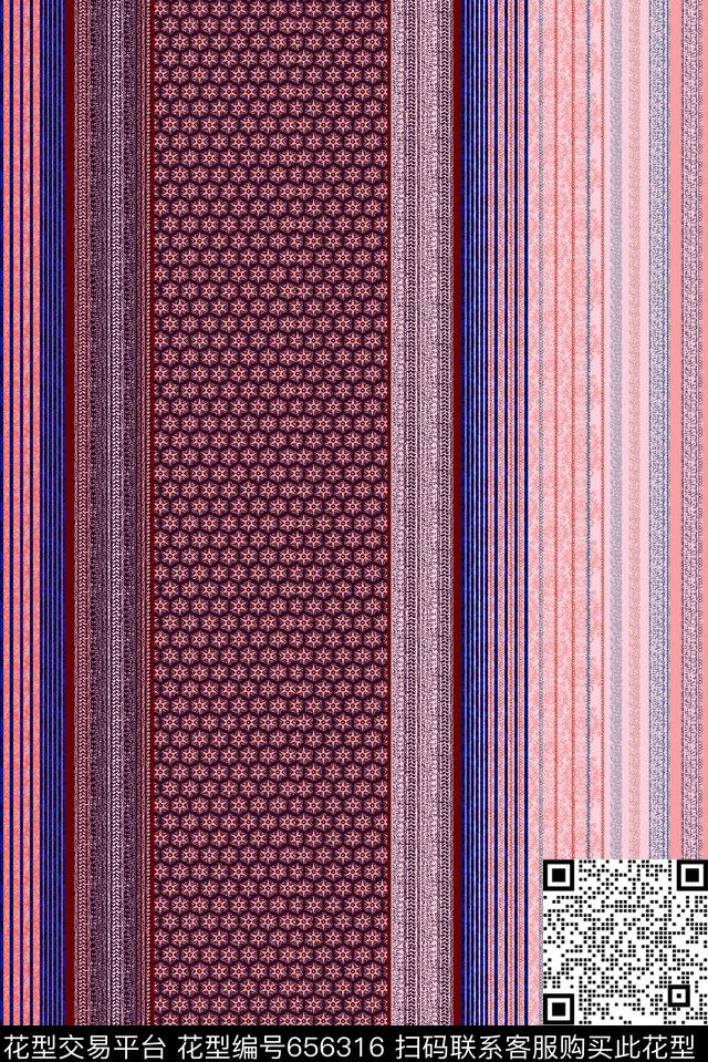 几何条纹数码印花华亿平台下载（图片编号: 656316） - 瓦栏（Walan）