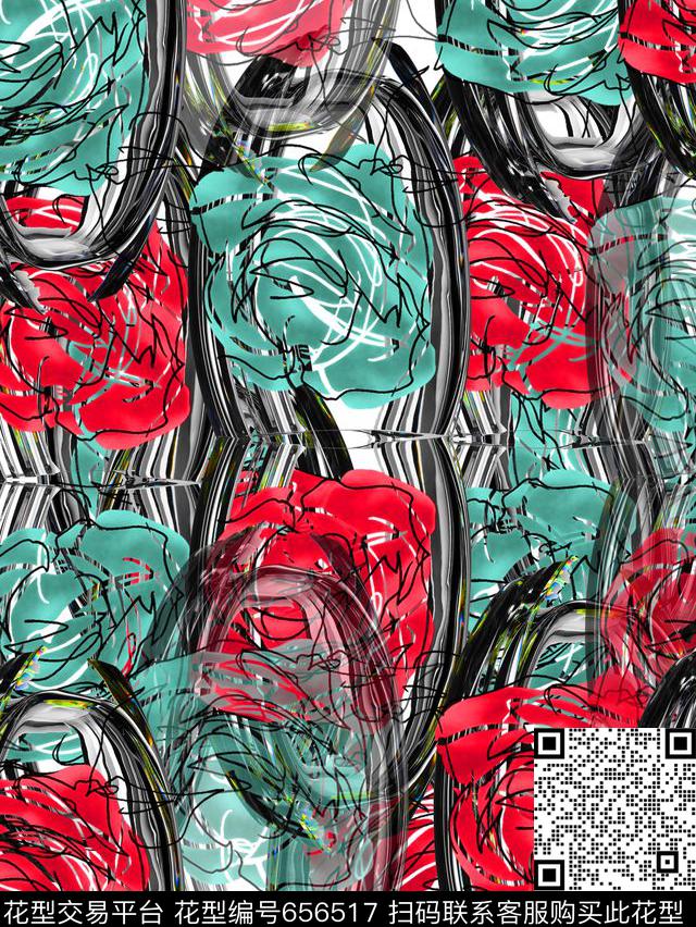 时尚、水晶杯、手绘玫瑰数码印花华亿平台下载（图片编号: 656517） - 瓦栏（Walan）