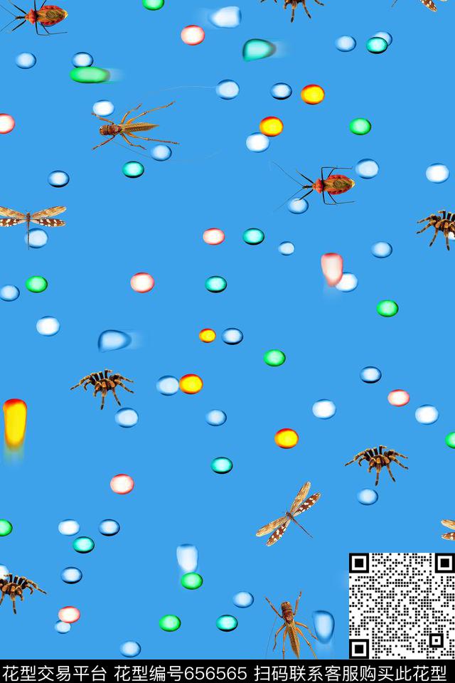 L.D~趣味L.D~动物昆虫数码印花华亿平台下载（图片编号: 656565） - 瓦栏（Walan）
