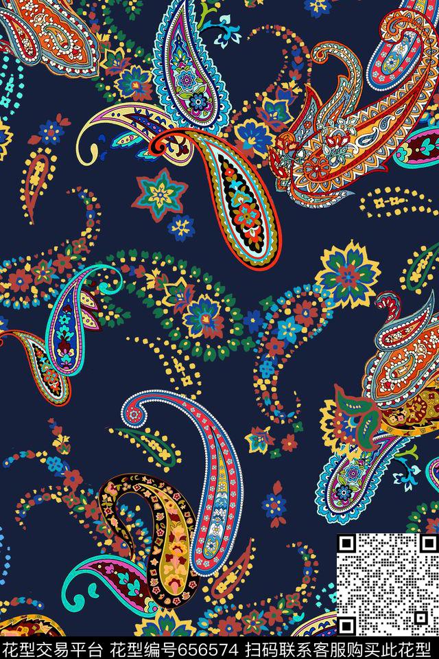 佩斯里腰果火腿数码印花华亿平台下载（图片编号: 656574） - 瓦栏（Walan）