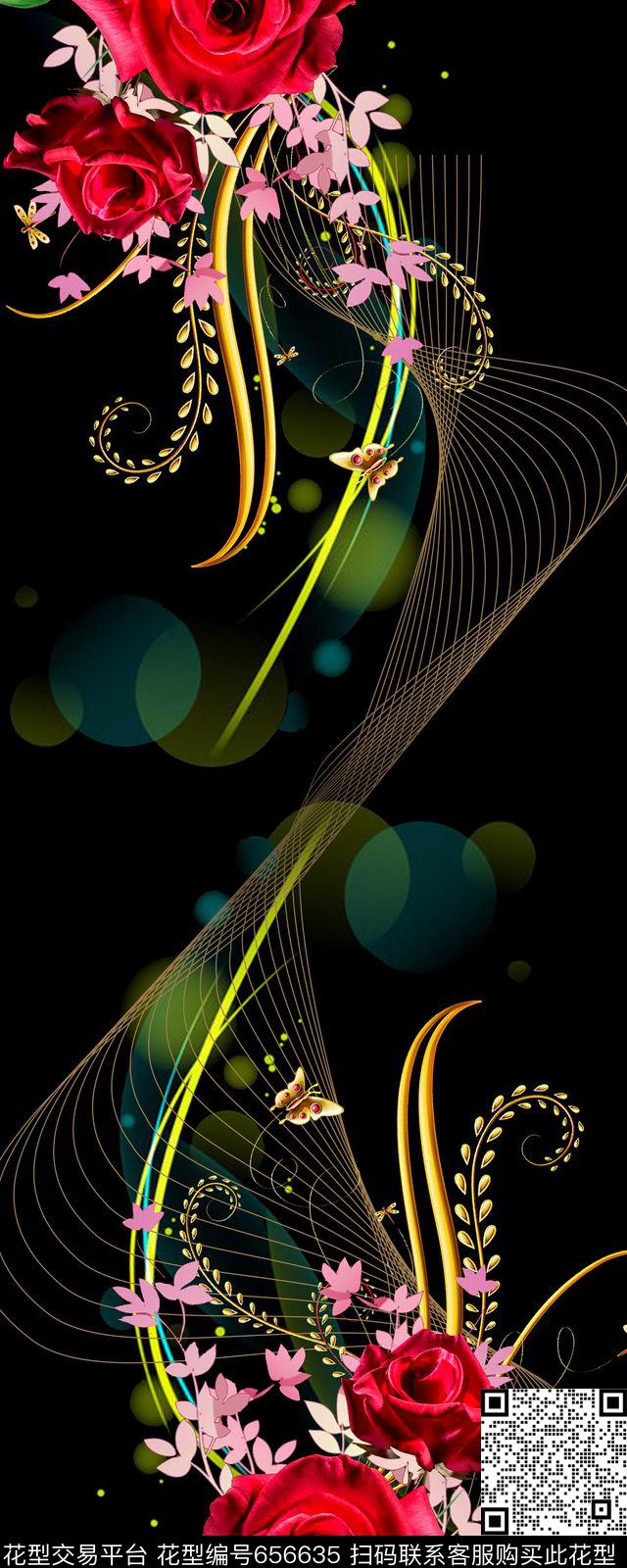 炫彩花卉数码印花华亿平台下载（图片编号: 656635） - 瓦栏（Walan）