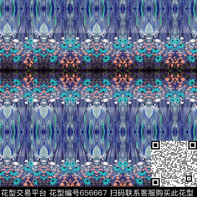 小碎花花卉浪漫花草数码印花华亿平台下载（图片编号: 656667） - 瓦栏（Walan）