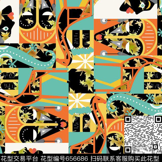 东南亚脸谱非洲数码印花华亿平台下载（图片编号: 656686） - 瓦栏（Walan）