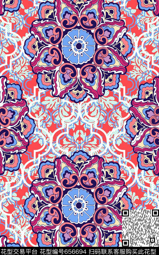 民族风几何南美传统印花华亿平台下载（图片编号: 656694） - 瓦栏（Walan）