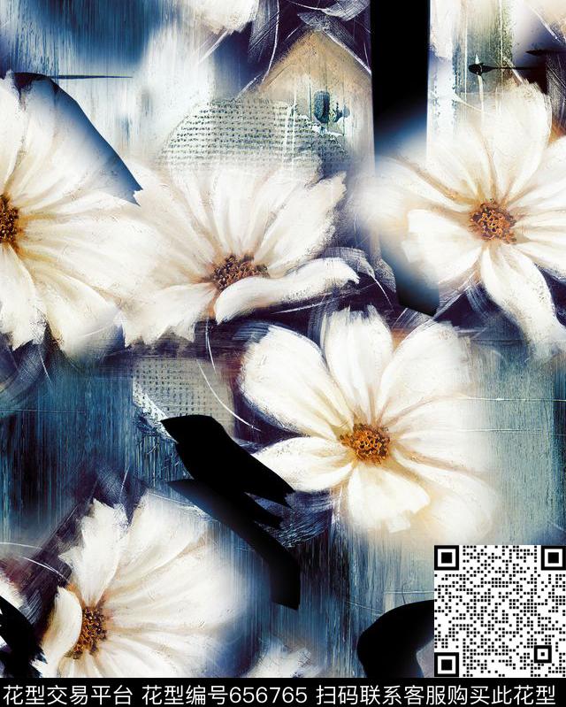 数码抽象肌理数码印花华亿平台下载（图片编号: 656765） - 瓦栏（Walan）