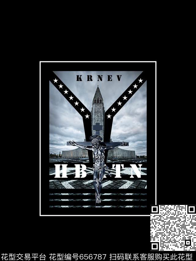 耶苏教堂男装T恤数码印花华亿平台下载（图片编号: 656787） - 瓦栏（Walan）