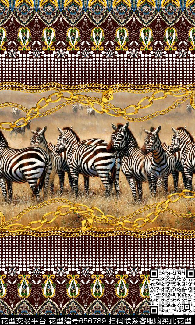 民族风条纹斑马数码印花华亿平台下载（图片编号: 656789） - 瓦栏（Walan）