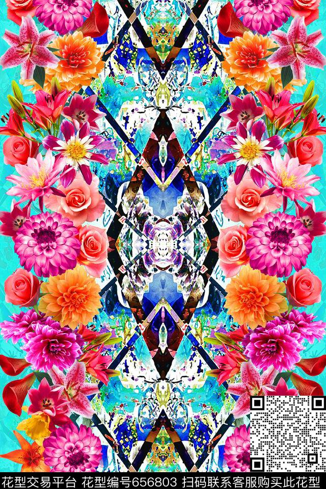 花卉数码印花华亿平台下载（图片编号: 656803） - 瓦栏（Walan）