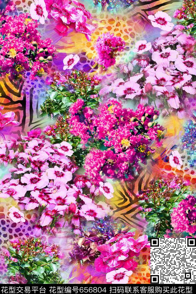 花卉数码印花华亿平台下载（图片编号: 656804） - 瓦栏（Walan）