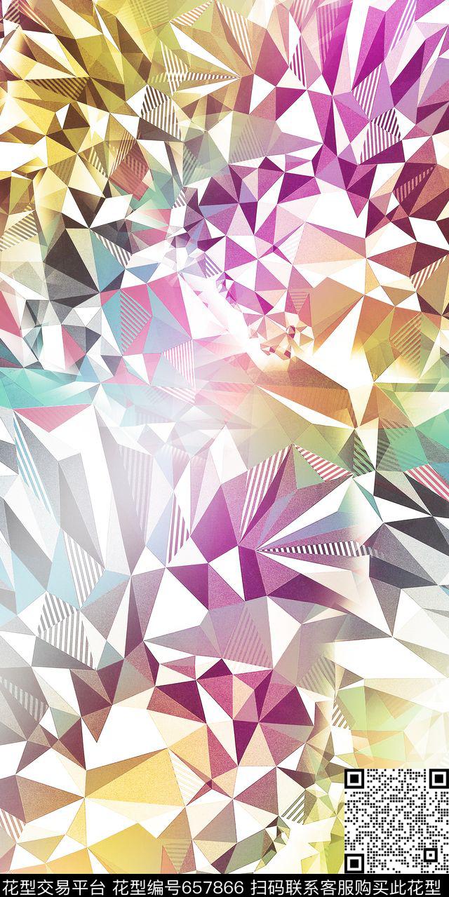 民族风中国风几何数码印花华亿平台下载（图片编号: 657866） - 瓦栏（Walan）